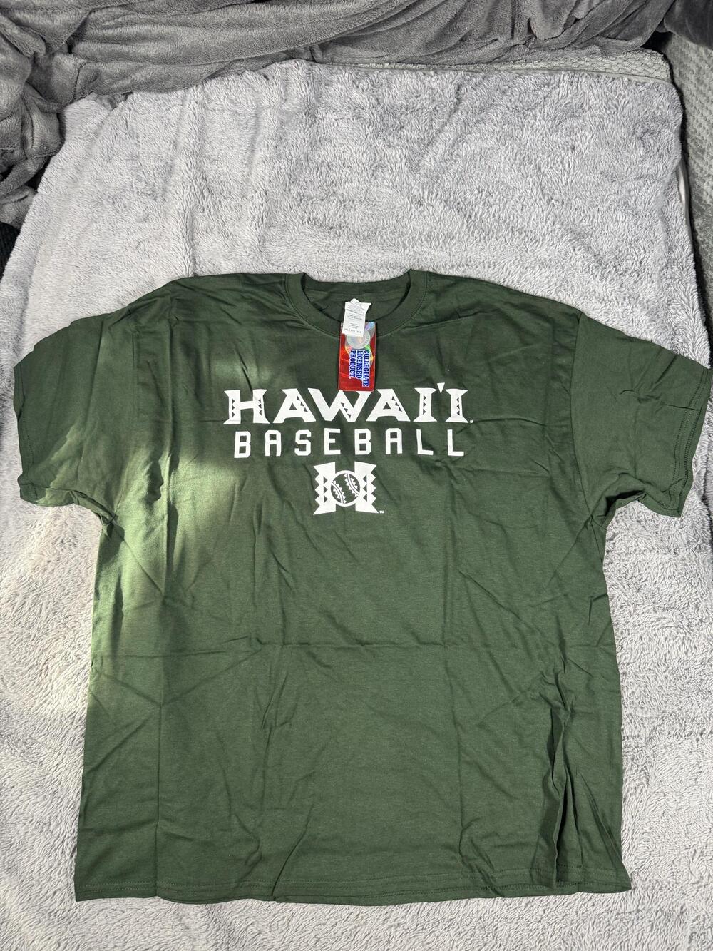 Hawaii Rainbow Warriors Shirt Mens 2XL Green NCAA Baseball Gildan Graphic Tee